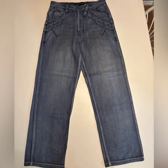 Karl kani y2k embroidered baggy jeans (faded) - Picture 4 of 10